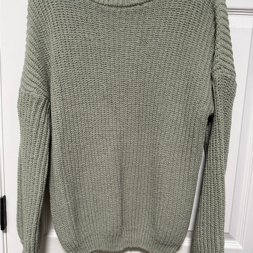 Women's Green Knit Sweater